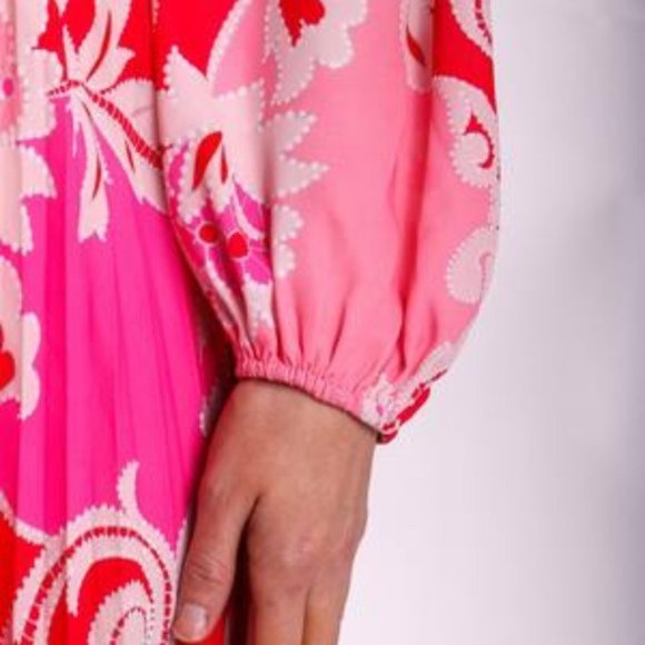 Traffic People Paisley Printed Aurora Midi Dress. Paisley. Damask. Medium/Large. - Picture 5 of 14